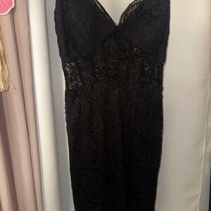 Elegant Black Lace Dress